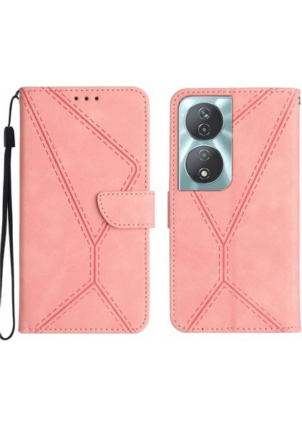 Onur 90 Akıllı Dikiş Kabartmalı Deri Cüzdan Yüksek Tpu Pu Için Flip Case (Yurt Dışından)