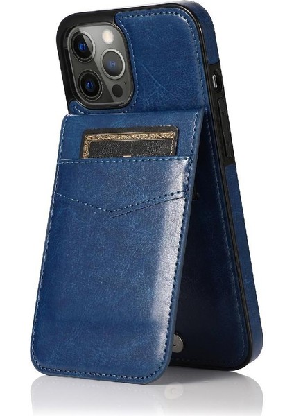 IPhone 12 Pro Max Kart Tutucu Premium Deri Manyetik ile Uyumlu (Yurt Dışından)