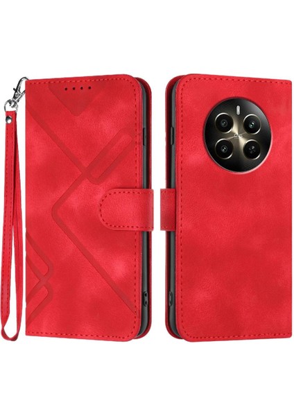 Kart Yuvası Standı ile Realme 12 Pro Için Flip Case Pu Deri Manyetik Kapak (Yurt Dışından)
