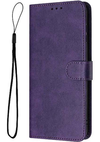 IPhone 14 Için Flip Case Artı Kickstand ile Saf Renk Pu Deri (Yurt Dışından)