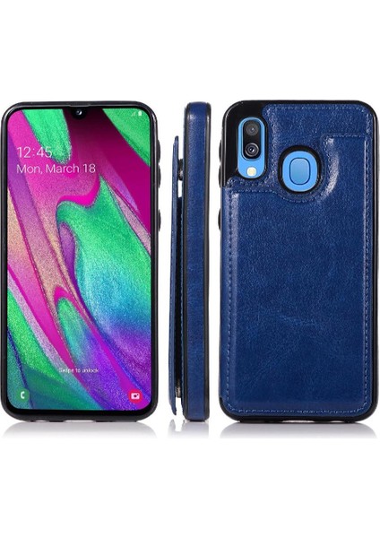 Kart Sahibi ile Samsung Galaxy A40 Pu Deri Kart Yuvaları Için Cüzdan Kılıf (Yurt Dışından)