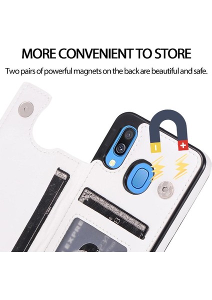 Kart Sahibi ile Samsung Galaxy A40 Pu Deri Kart Yuvaları Için Cüzdan Kılıf (Yurt Dışından) fırsatları