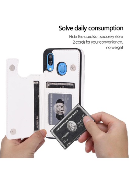 Kart Sahibi ile Samsung Galaxy A40 Pu Deri Kart Yuvaları Için Cüzdan Kılıf (Yurt Dışından) indirimleri