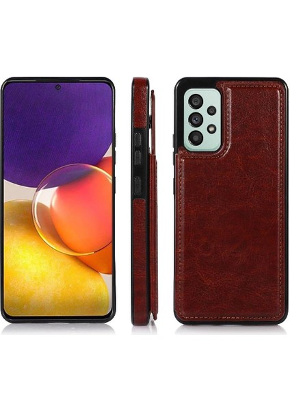 Kart Tutucu Kickstand Çift ile Samsung Galaxy A33 5g Için Cüzdan Kılıf (Yurt Dışından)