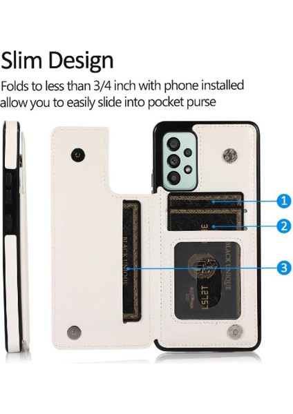 Kart Tutucu Kickstand Çift ile Samsung Galaxy A33 5g Için Cüzdan Kılıf (Yurt Dışından) fiyatları