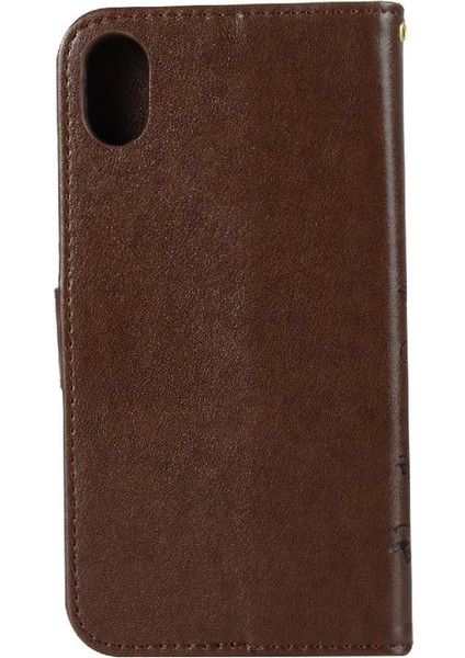 IPhone Xs Max Manyetik Kapatma Kickstand Pu Deri Bilek Için Filp Durumda (Yurt Dışından)