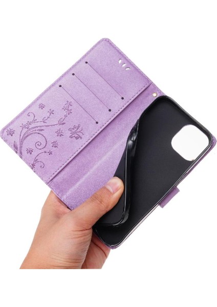 IPhone 13 Için Filp Durumda Bilek Kayışı Kart Tutucu Pu Deri Kickstand (Yurt Dışından) modelleri