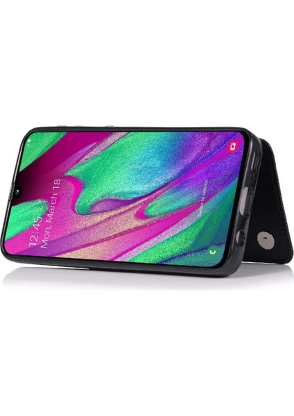 Kart Sahibi ile Samsung Galaxy A40 Pu Deri Kart Yuvaları Için Cüzdan Kılıf (Yurt Dışından)
