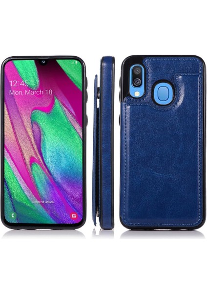 Kart Sahibi ile Samsung Galaxy A40 Pu Deri Kart Yuvaları Için Cüzdan Kılıf (Yurt Dışından)