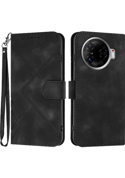 Tecno Camon 30 Pro Pu Deri Flip Cüzdan Için Kart Yuvası ile Flip Case (Yurt Dışından)