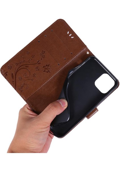 IPhone 11 Için Filp Durumda Pro Kickstand Manyetik Kapatma Pu Deri Kart (Yurt Dışından)