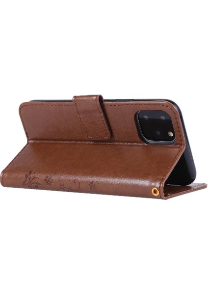 IPhone 11 Için Filp Durumda Pro Kickstand Manyetik Kapatma Pu Deri Kart (Yurt Dışından)