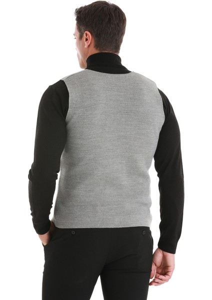 Gri Regular Fit Düz V Yaka Triko Yelek indirimleri