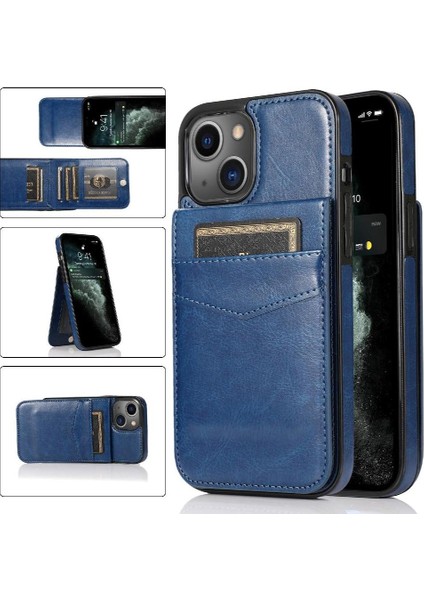 Kredi ile IPhone 13 Mini Premium Deri Çanta Cüzdan ile Uyumlu (Yurt Dışından)