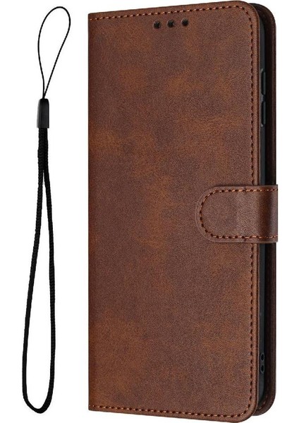 IPhone 14 Için Flip Case Artı Kickstand ile Saf Renk Pu Deri (Yurt Dışından)