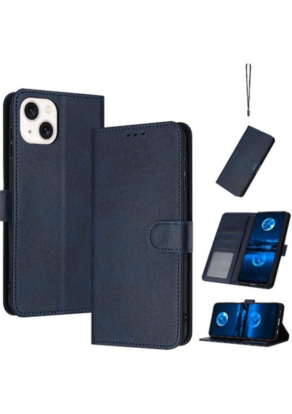 Toka Saf Kart Yuvası ile IPhone 13 Mini Pu Deri Için Flip Case (Yurt Dışından)