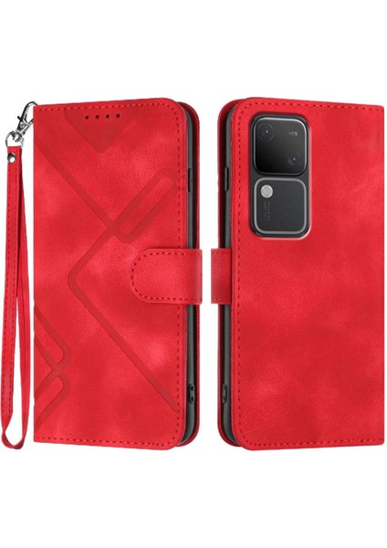 Vıvo V30 5G/V30 Pro 5g Için Flip Case Kart Yuvası Standı ile Pu Deri Çevirin (Yurt Dışından)