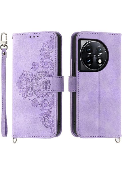 Oneplus 11 Için Flip Case Kabartmalı Çoklu Kredi Kartı Yuvaları Darbeye (Yurt Dışından)