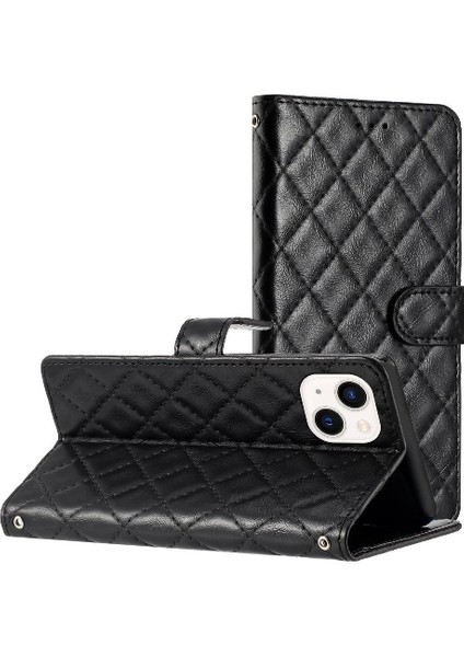 IPhone 13 Için Flip Case Mini Kart Yuvaları Tutucu Tpu Darbeye Kickstand Pu (Yurt Dışından)