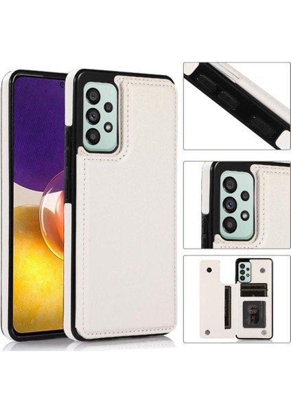 Kart Tutucu Kickstand Çift ile Samsung Galaxy A33 5g Için Cüzdan Kılıf (Yurt Dışından)