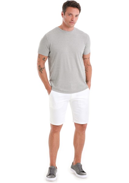 Gri Regular Fit Düz Bisiklet Yaka Tişört fiyatları