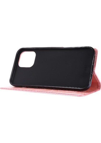 IPhone 14 Için Filp Durumda Pro Max Pu Deri Kart Tutucu Kickstand Bilek (Yurt Dışından)