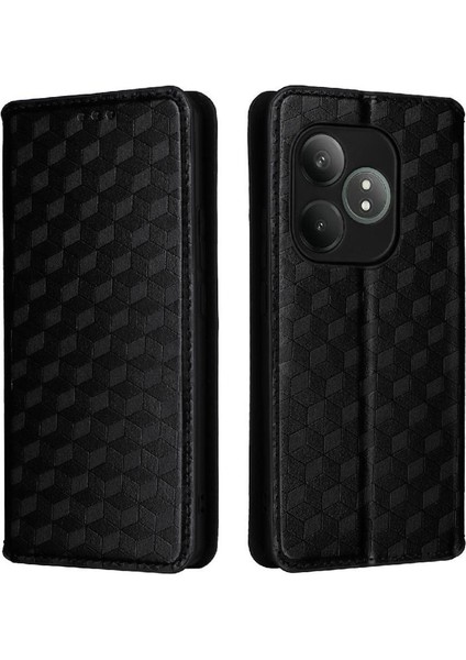 Realme Gt 6 Cüzdan Pu Deri Manyetik Kapatma 3D Desen Için Flip Case (Yurt Dışından)