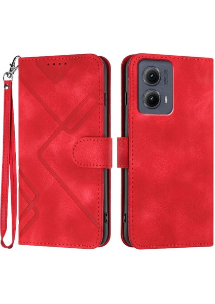 Motorola Kenar 5g 2024 Manyetik Kapak Flip Cüzdan Için Flip Case Kart ile (Yurt Dışından)