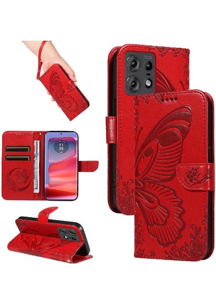 Motorola Kenar 50 Pro 5g Yüksek Kalite Deri Kredi ile Flip Case (Yurt Dışından)