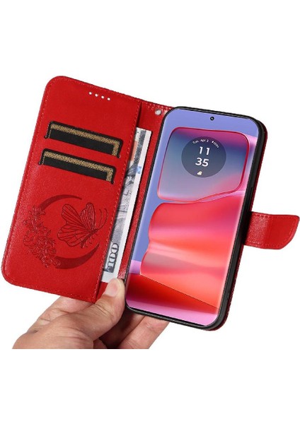 Motorola Kenar 50 Pro 5g Yüksek Kalite Deri Kredi ile Flip Case (Yurt Dışından) fırsatları