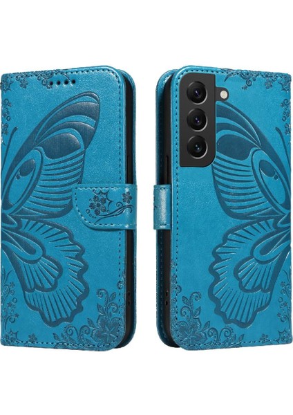 Samsung Galaxy S21 Artı Yüksek Kaliteli Deri ile Kabartmalı Flip Case (Yurt Dışından)
