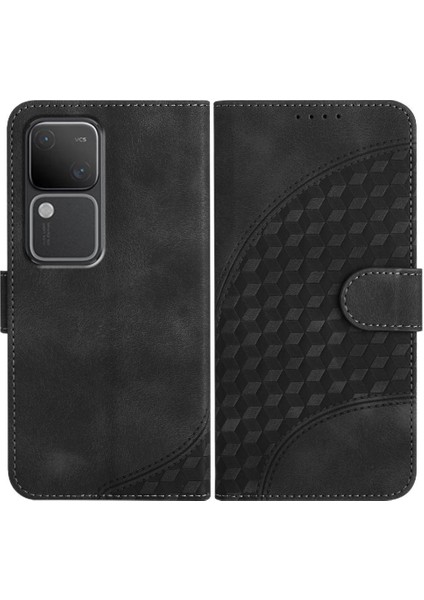 Vıvo V30 5G/V30 Pro 5g Için Flip Case Geometrik Desen Darbeye Deri (Yurt Dışından)