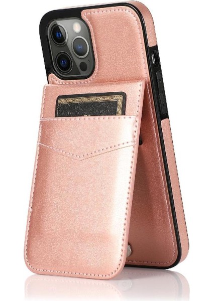 Kredi ile IPhone 13 Pro Premium Deri Çanta Cüzdan ile Uyumlu (Yurt Dışından)
