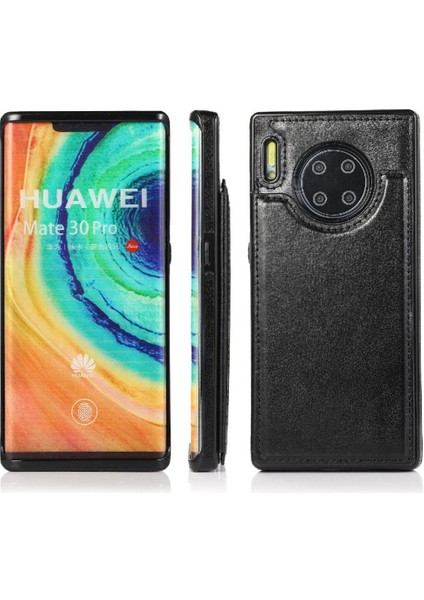 Kart Tutucu Kickstand ile Huawei Mate 30 Pro Pu Deri Için Cüzdan Kılıf (Yurt Dışından)