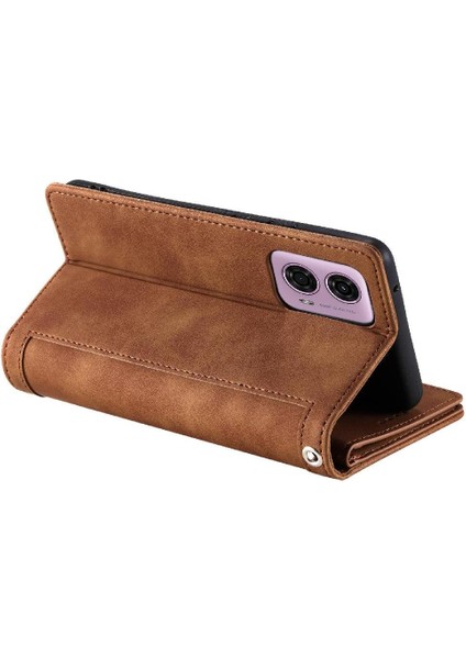 Motorola Moto G85 Kordon Pu Deri 9 Kart Yuvaları Cüzdan Için Flip Case (Yurt Dışından) indirimleri