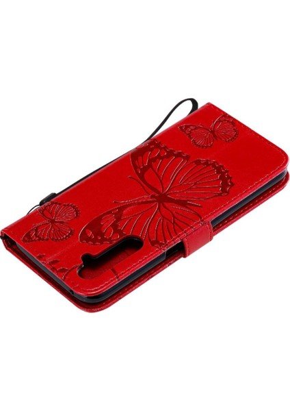 Kart Yuvası Standı Manyetik ile Realme 6 Pro Darbeye Kapak Için Flip Case (Yurt Dışından)