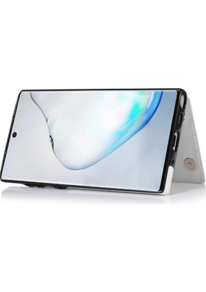 Samsung Galaxy NOTE10 Kickstand Pu Deri Kart Yuvaları ile Cüzdan Kılıf (Yurt Dışından)