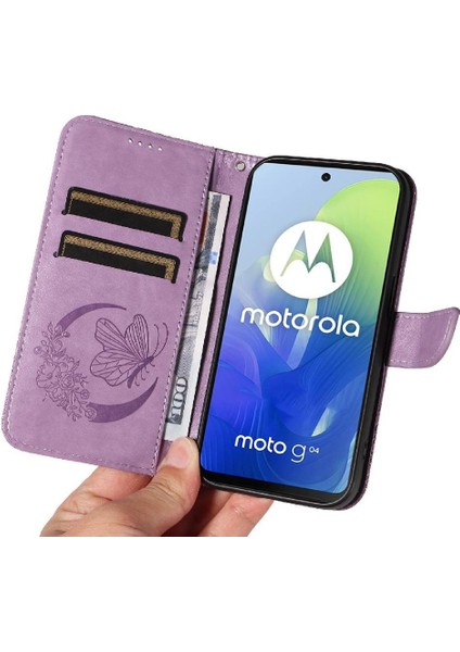 Motorola Moto G04/G24 Için Kredi Kartı Yuvası Ayrılabilir El ile Flip Case (Yurt Dışından) indirimleri