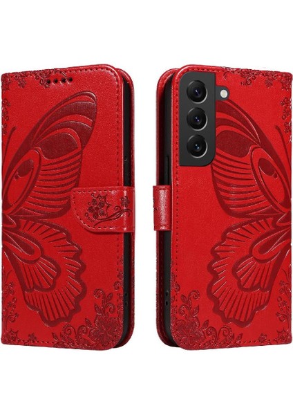 Samsung Galaxy S21 Artı Yüksek Kaliteli Deri ile Kabartmalı Flip Case (Yurt Dışından)