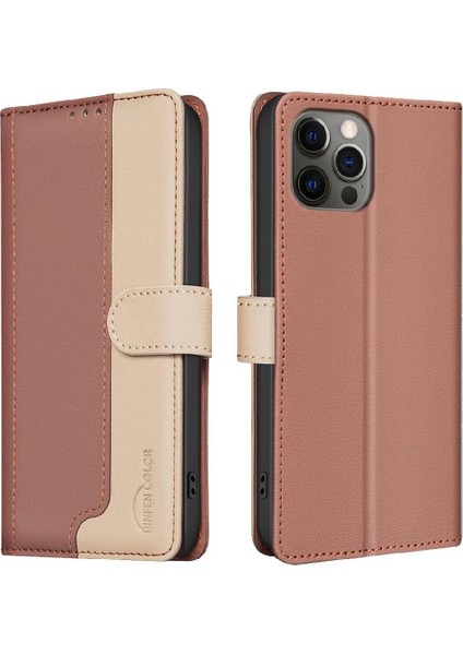 IPhone 12 Için Flip Case Pro Rfıd Engelleme Flip Folio Kickstand Kart Yuvaları (Yurt Dışından)