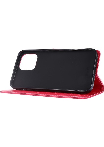 IPhone 14 Için Filp Durumda Pro Kart Tutucu Kickstand Bilek Kayışı Manyetik Pu (Yurt Dışından)