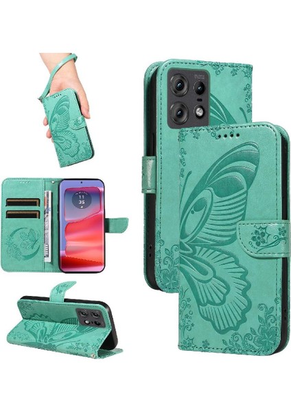 Motorola Kenar 50 Pro 5g Yüksek Kalite Deri Kredi ile Flip Case (Yurt Dışından)