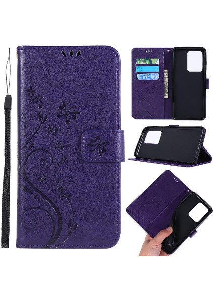 Samsung Galaxy S20 Ultra Kart Tutucu Için Pu Deri Kickstand Durumda (Yurt Dışından)