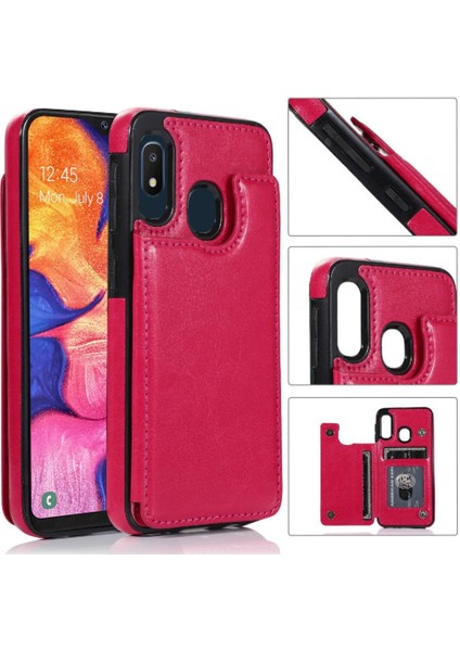 Cüzdan Kılıf Samsung Galaxy A20E / A10E Pu Deri Çift Manyetik (Yurt Dışından)