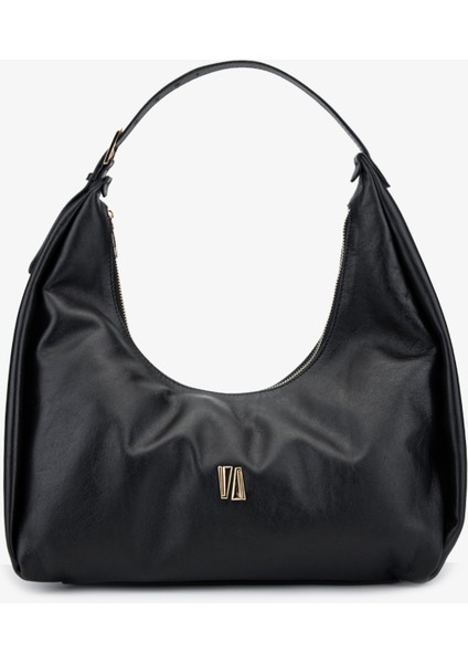 Hakky Kadın Siyah Hakiki Deri Omuz Çanta 301 3012 Bn Canta Y24