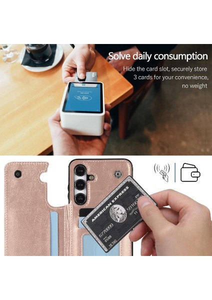 Kart Tutucu Kickstand ile Samsung Galaxy S23 Kart Yuvaları Için Cüzdan Kılıf (Yurt Dışından) indirimleri