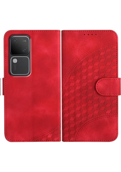 Vıvo V30 5G/V30 Pro 5g Için Flip Case Geometrik Desen Darbeye Deri (Yurt Dışından)