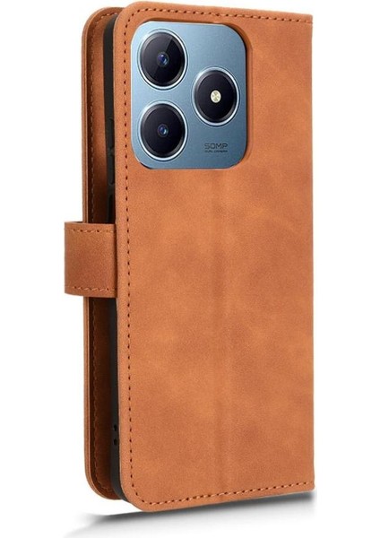Realme C63 Kickstand Pu Deri Yan Toka Cüzdan Kartı Için Flip Case (Yurt Dışından) indirimleri