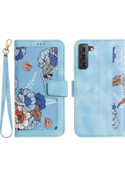 Samsung Galaxy S21 Kickstand Pu Deri Anti Scratch Için Cüzdan Kılıf (Yurt Dışından)