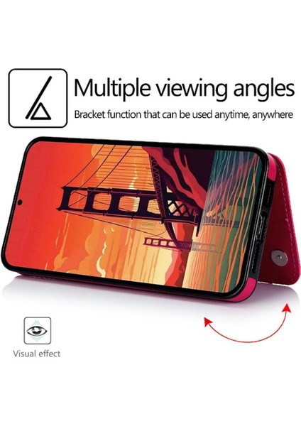 Kart ile Samsung Galaxy S24 Artı Kart Yuvaları Pu Deri Için Cüzdan Kılıf (Yurt Dışından) modelleri